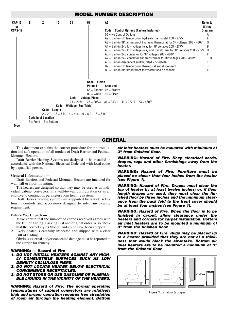 Model number description, General | Chromalox CCAS-12 User Manual | Page 2 / 4
