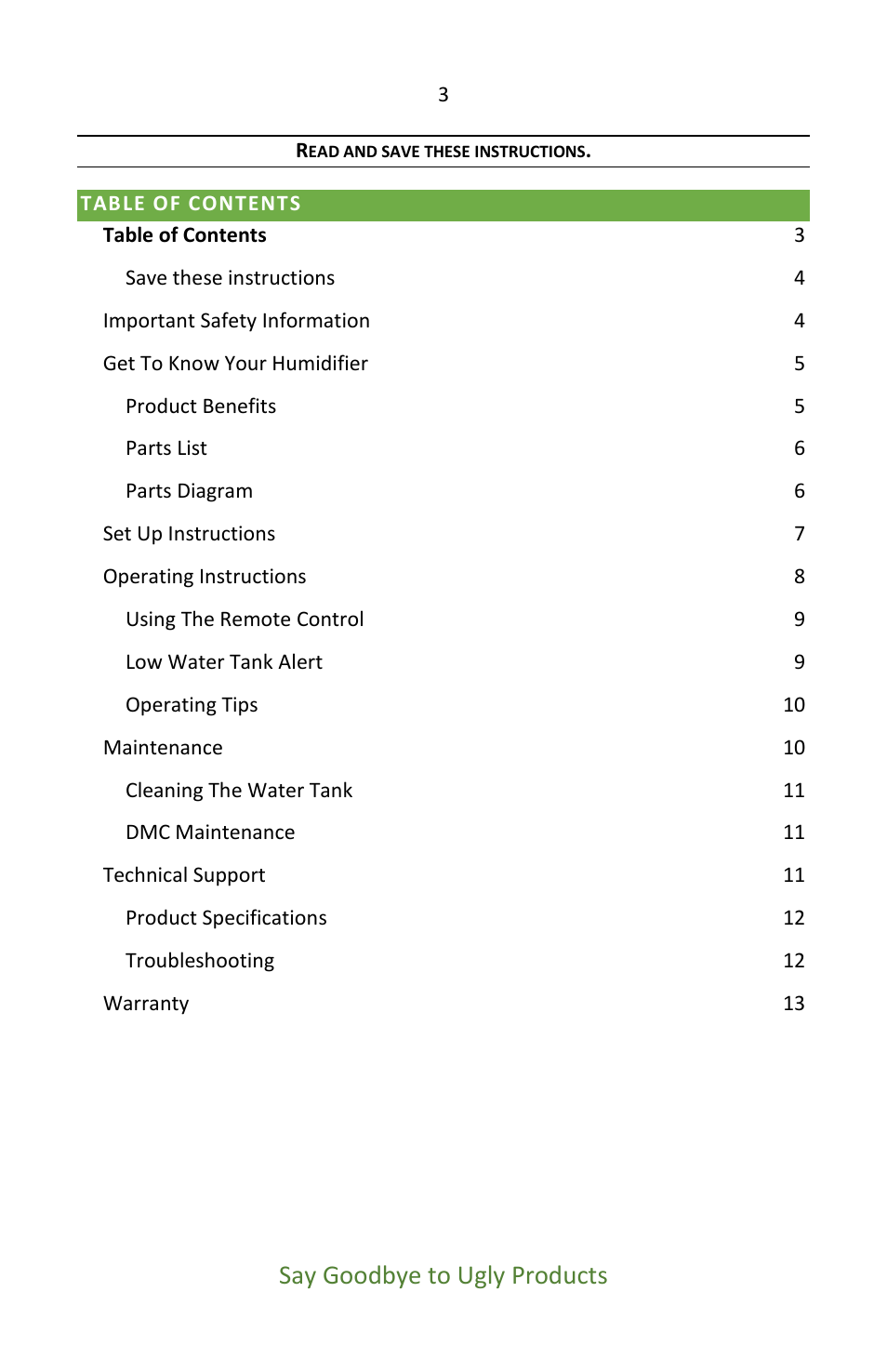 Say goodbye to ugly products | Luma Comfort HC12W User Manual | Page 3 / 14