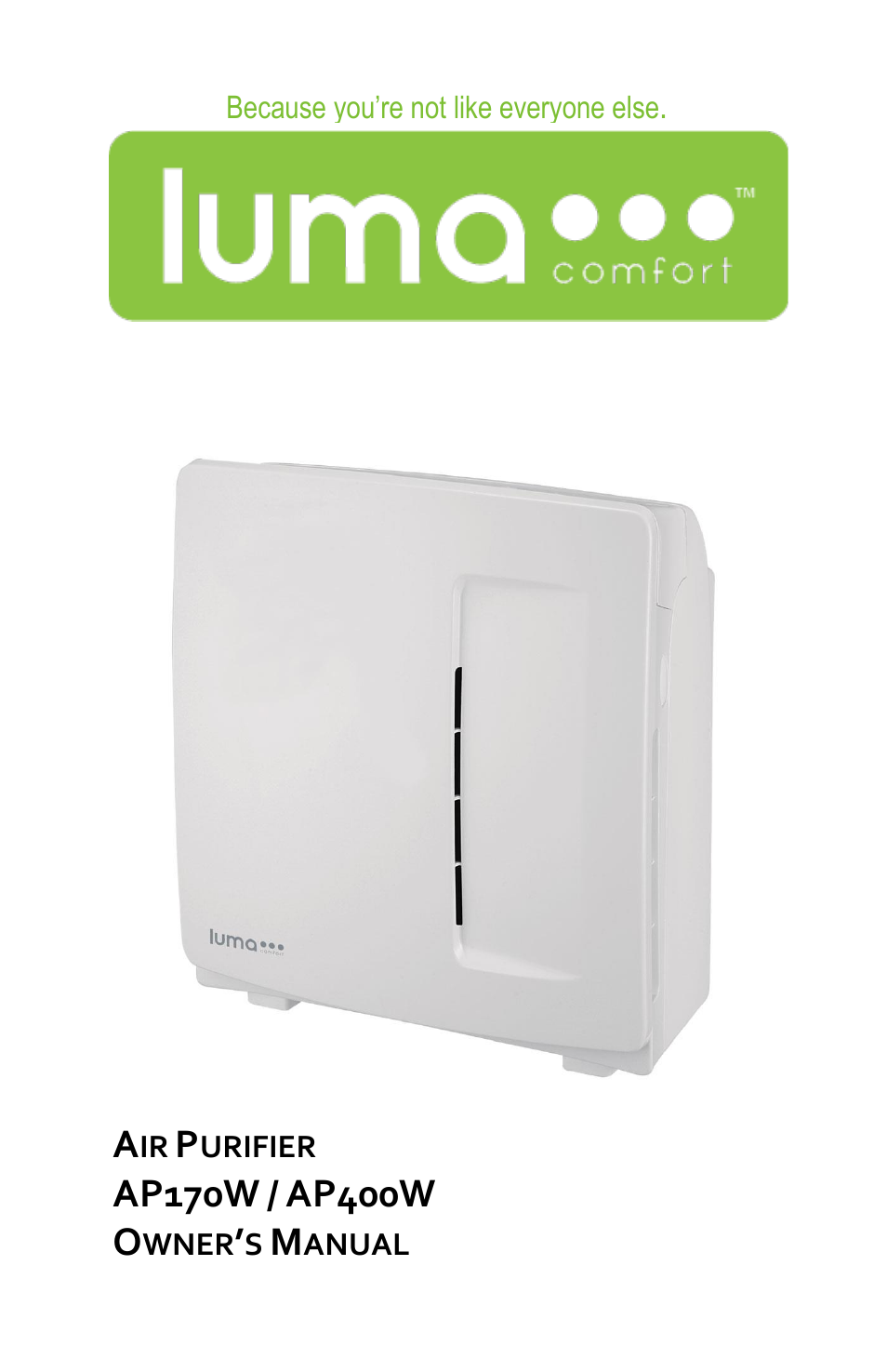 Luma Comfort AP400W Manual User Manual | 11 pages