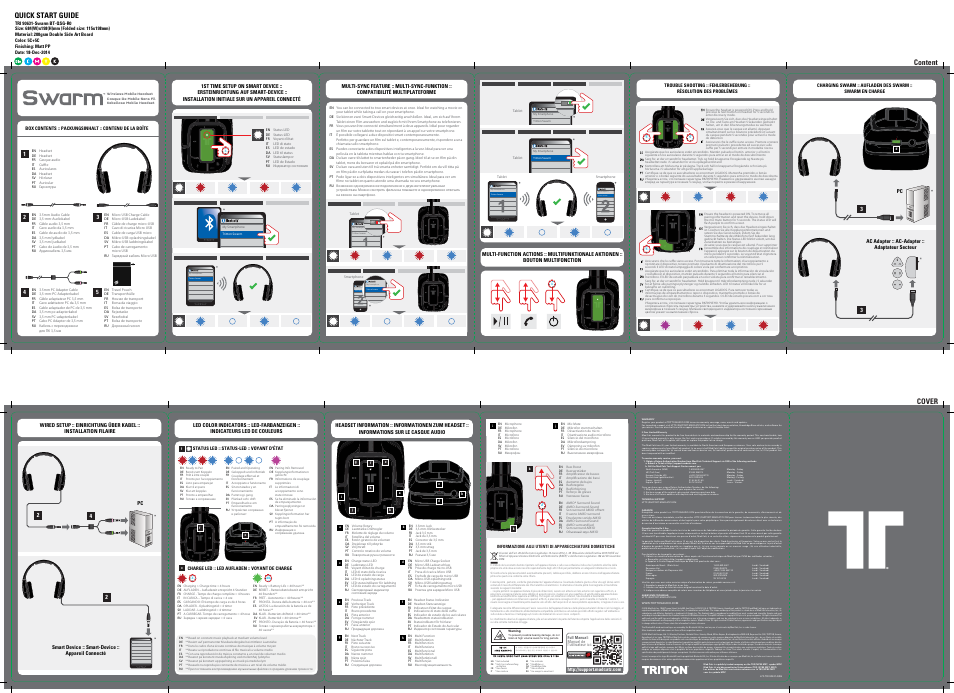 Mad Catz TRITTON Swarm User Manual | 1 page