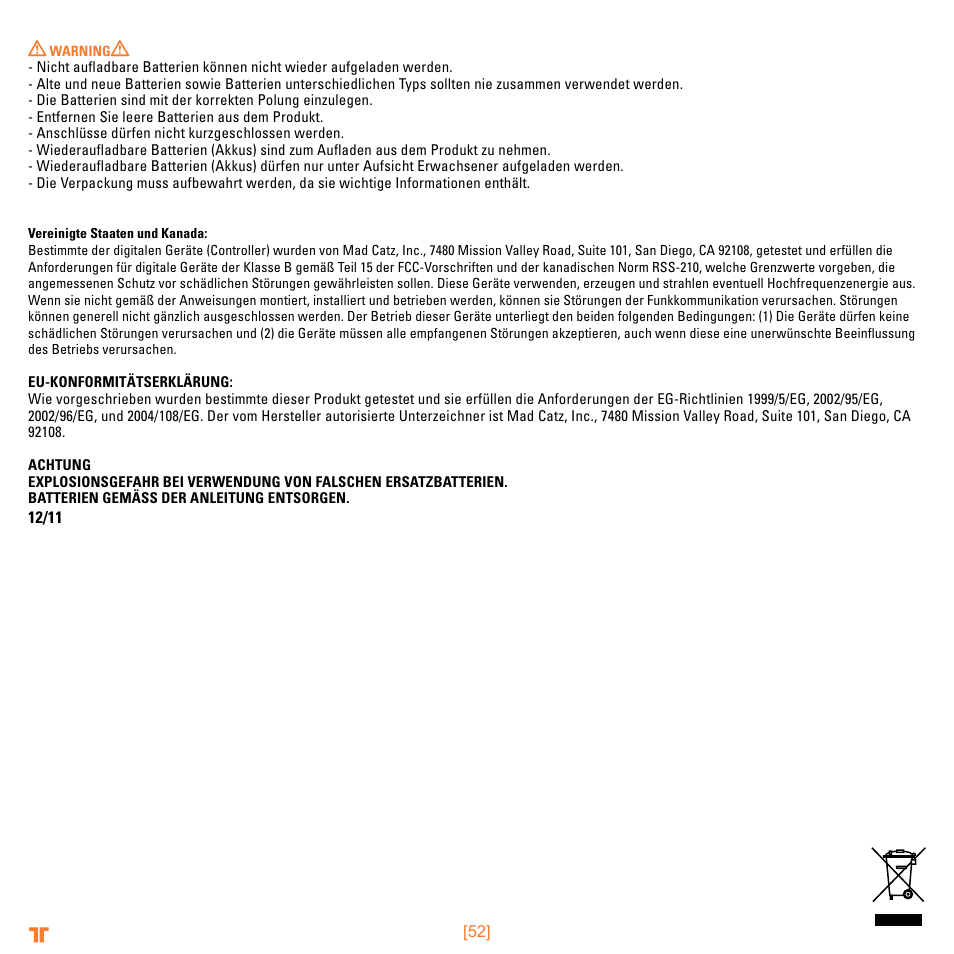 Mad Catz TRITTON Warhead 7.1 Wireless Surround Headset  User Manual | Page 52 / 132