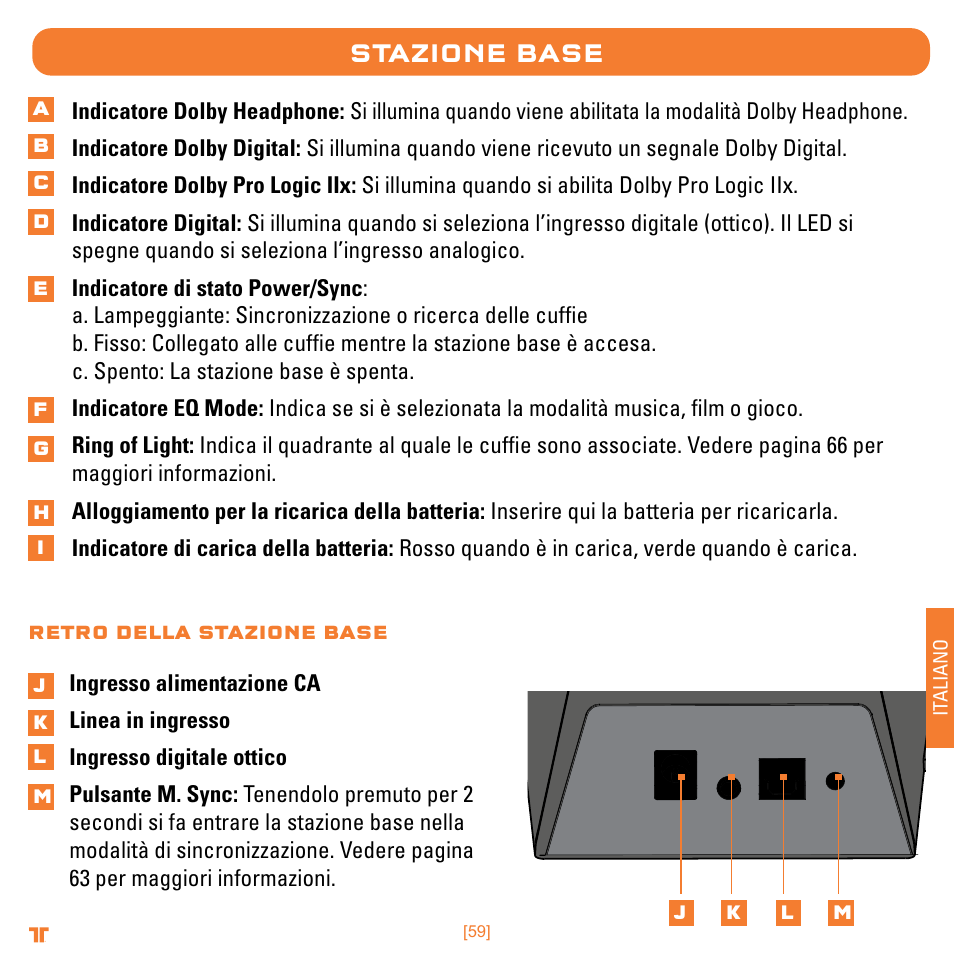 Stazione base | Mad Catz TRITTON Warhead 7.1 Wireless Surround Headset  User Manual | Page 59 / 132