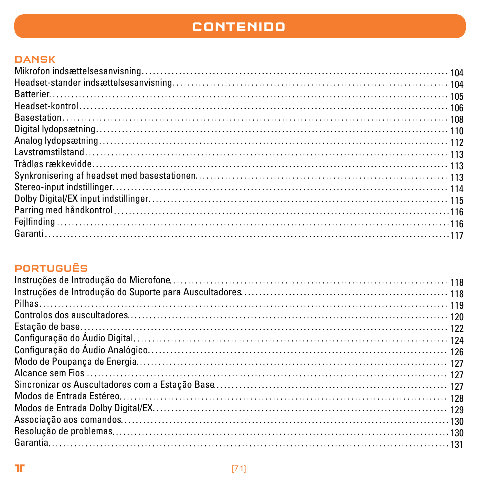 Mad Catz TRITTON Warhead 7.1 Wireless Surround Headset  User Manual | Page 71 / 132