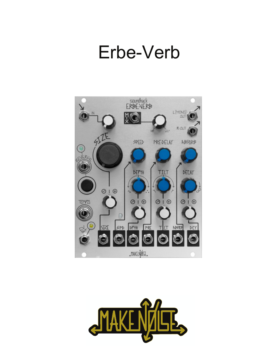 Make Noise Erbe Verb User Manual | 12 pages