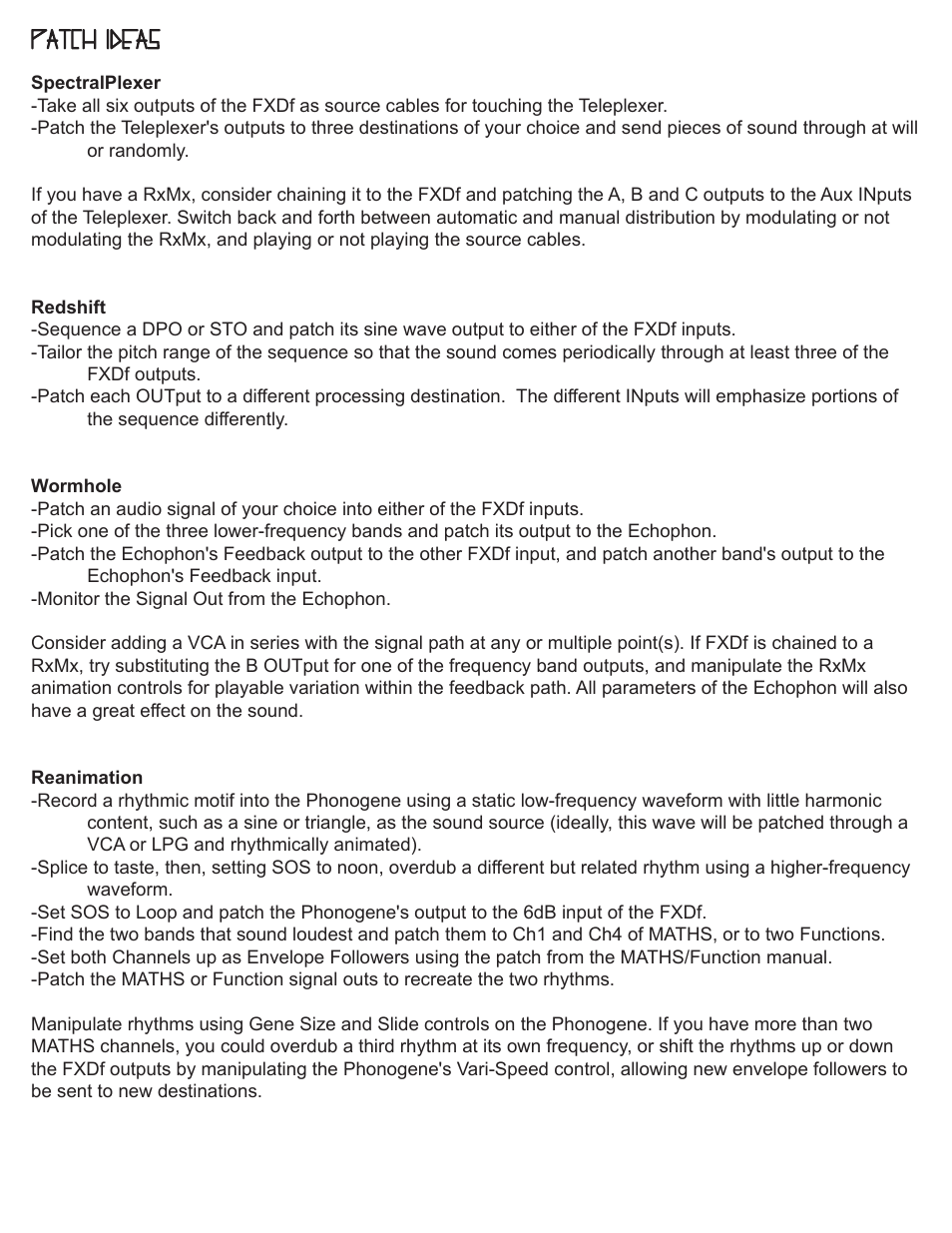 Make Noise FXDf User Manual | Page 8 / 9