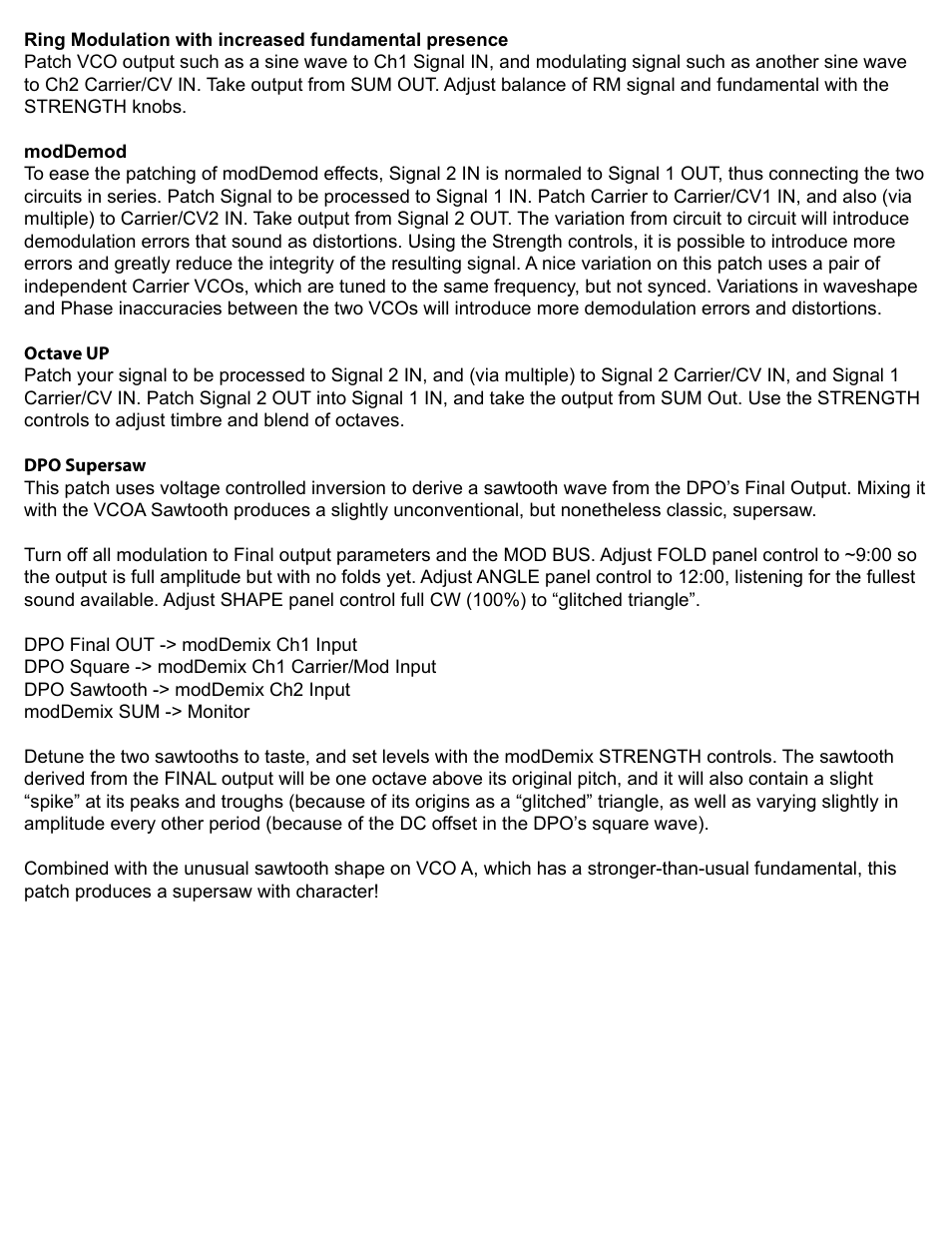 Make Noise modDemix User Manual | Page 7 / 8