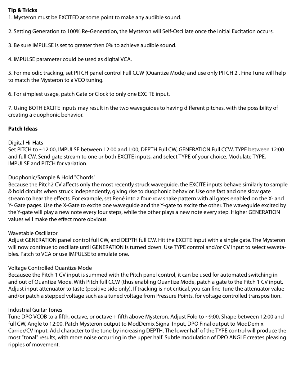 Make Noise Mysteron User Manual | Page 8 / 9