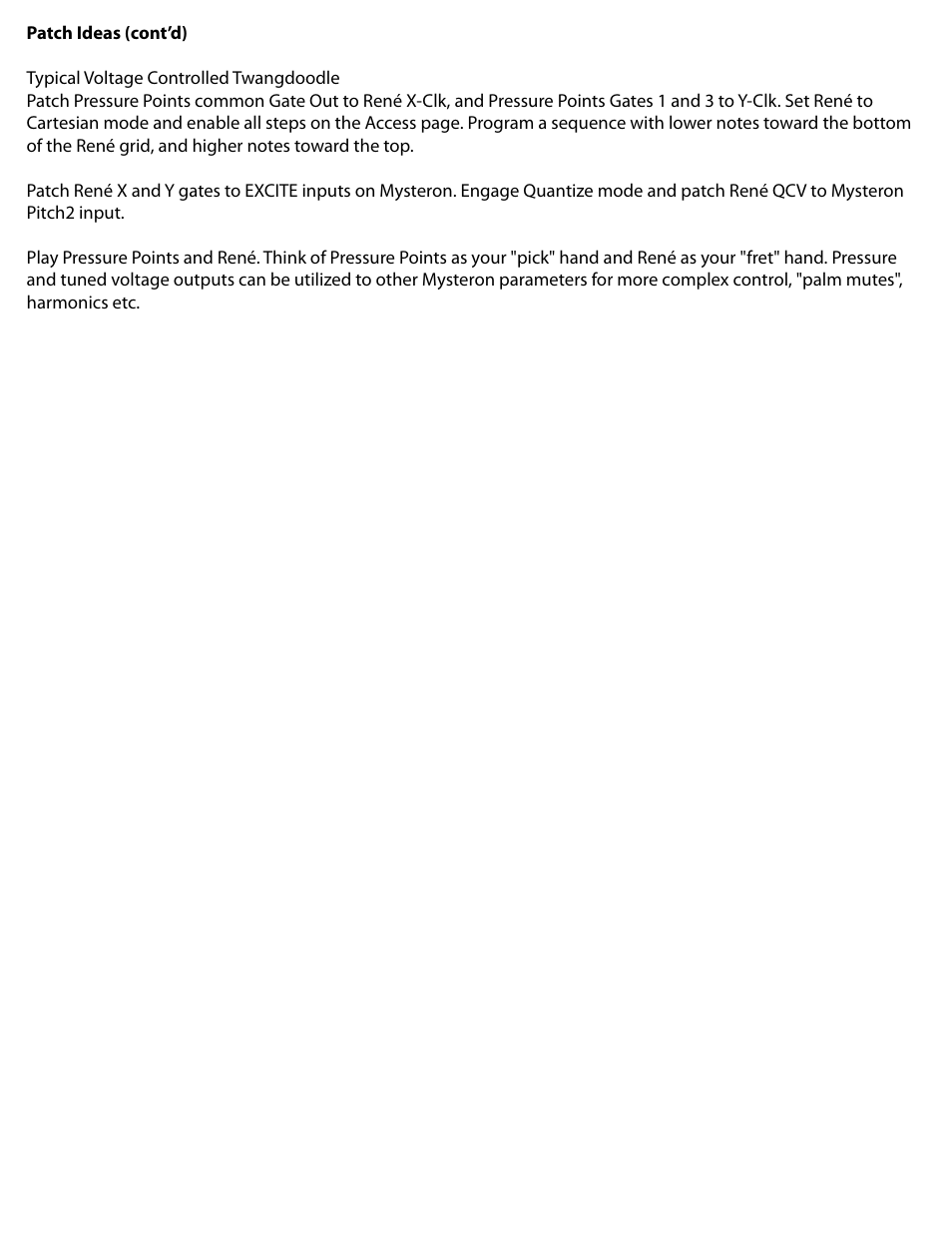 Make Noise Mysteron User Manual | Page 9 / 9
