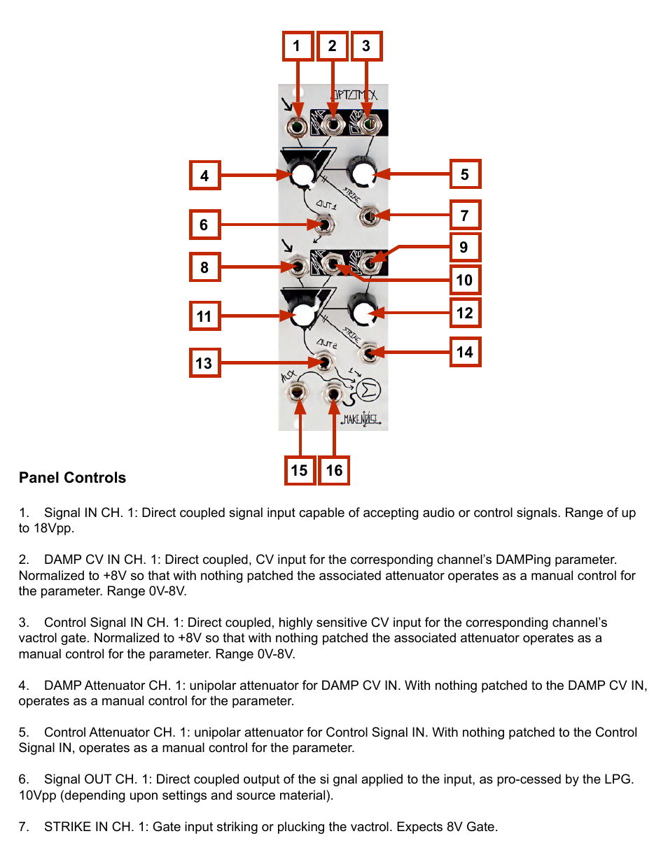 Make Noise Optomix User Manual | Page 4 / 8