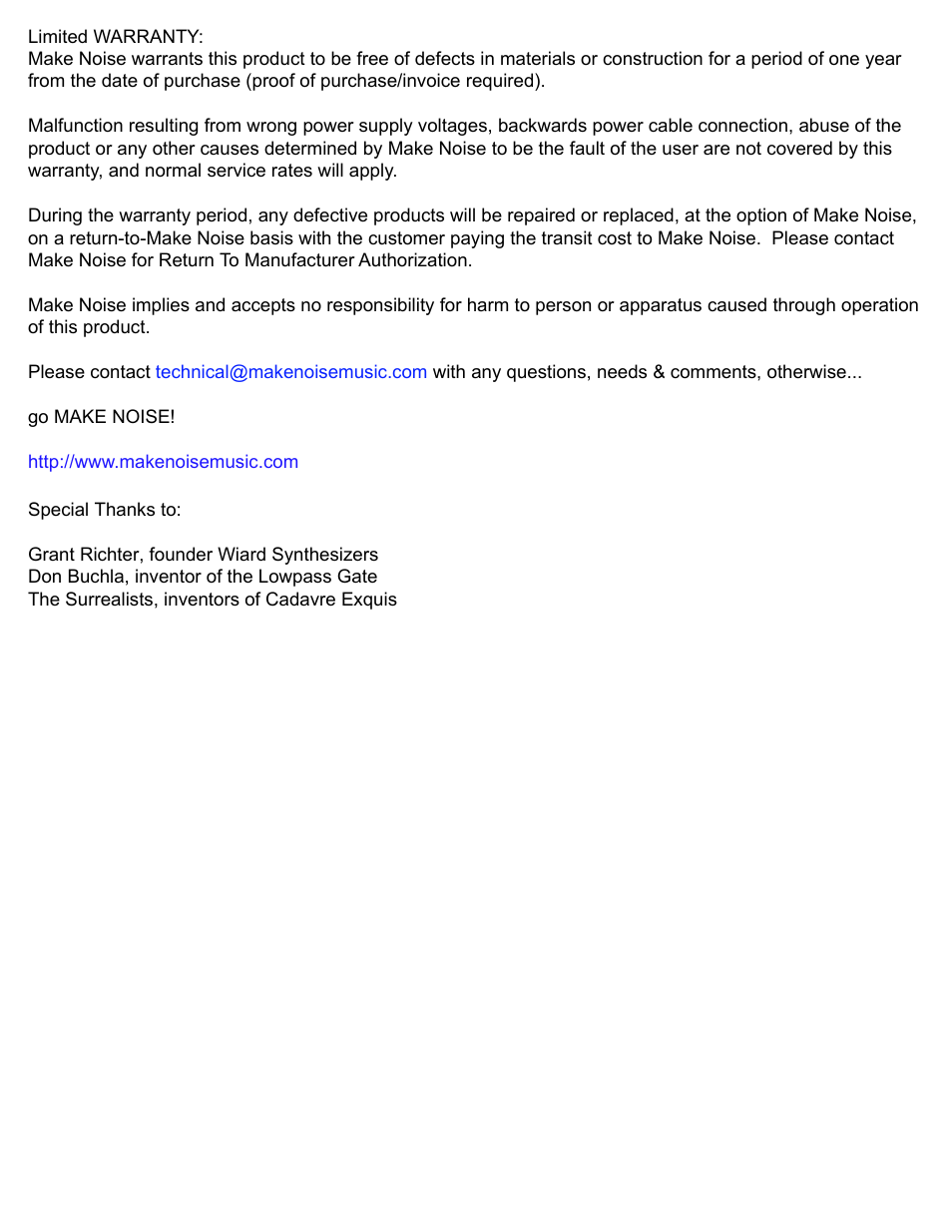 Make Noise RxMx User Manual | Page 2 / 12