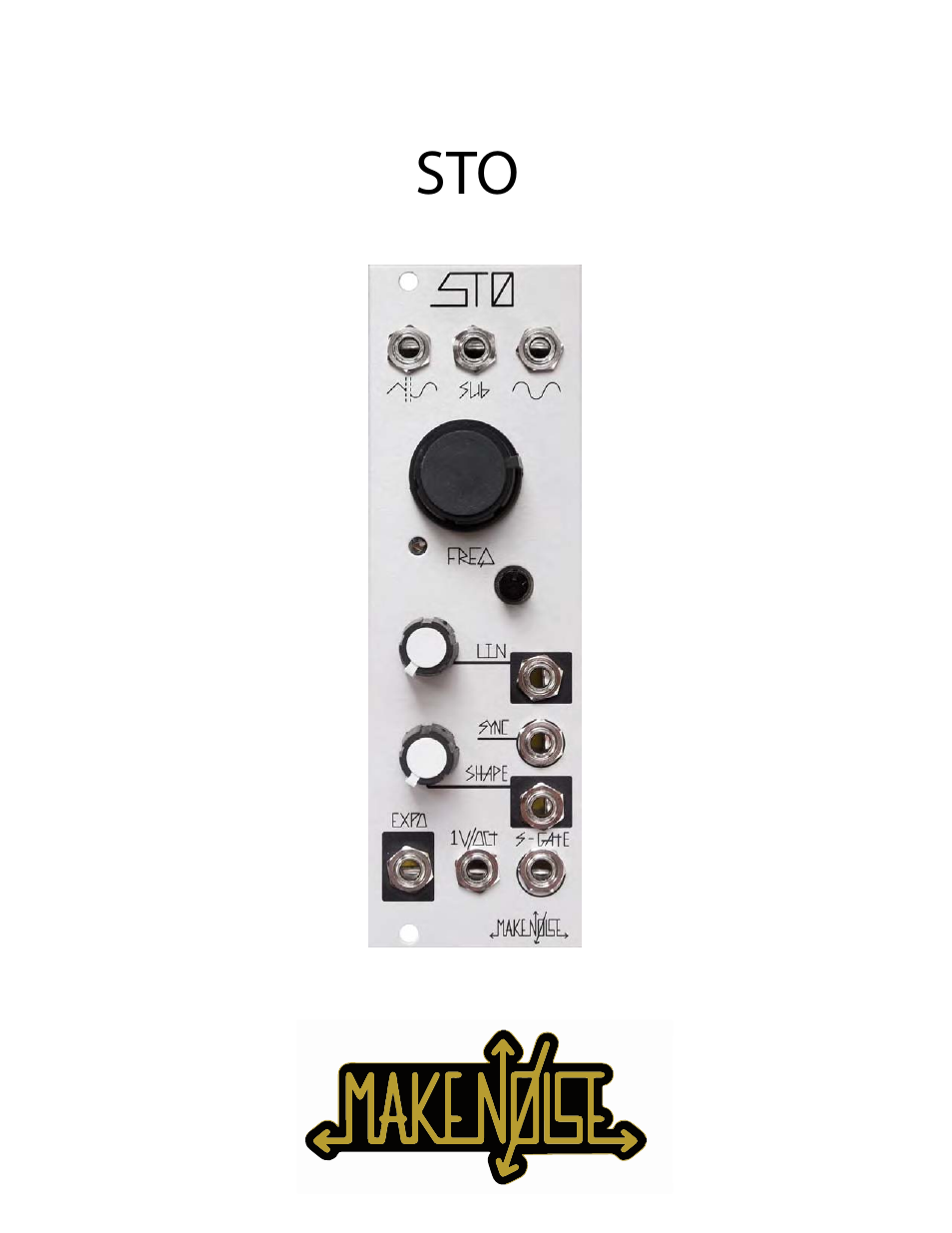 Make Noise STO User Manual | 10 pages