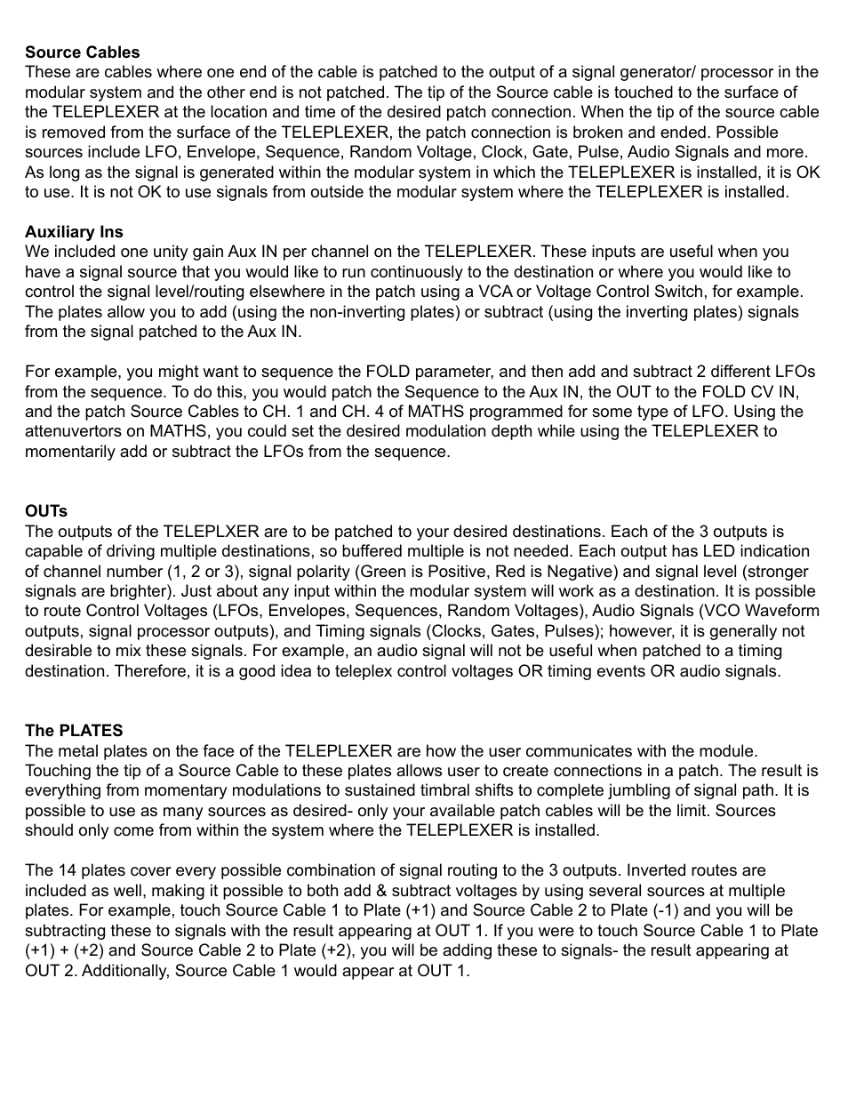 Make Noise Teleplexer User Manual | Page 7 / 8