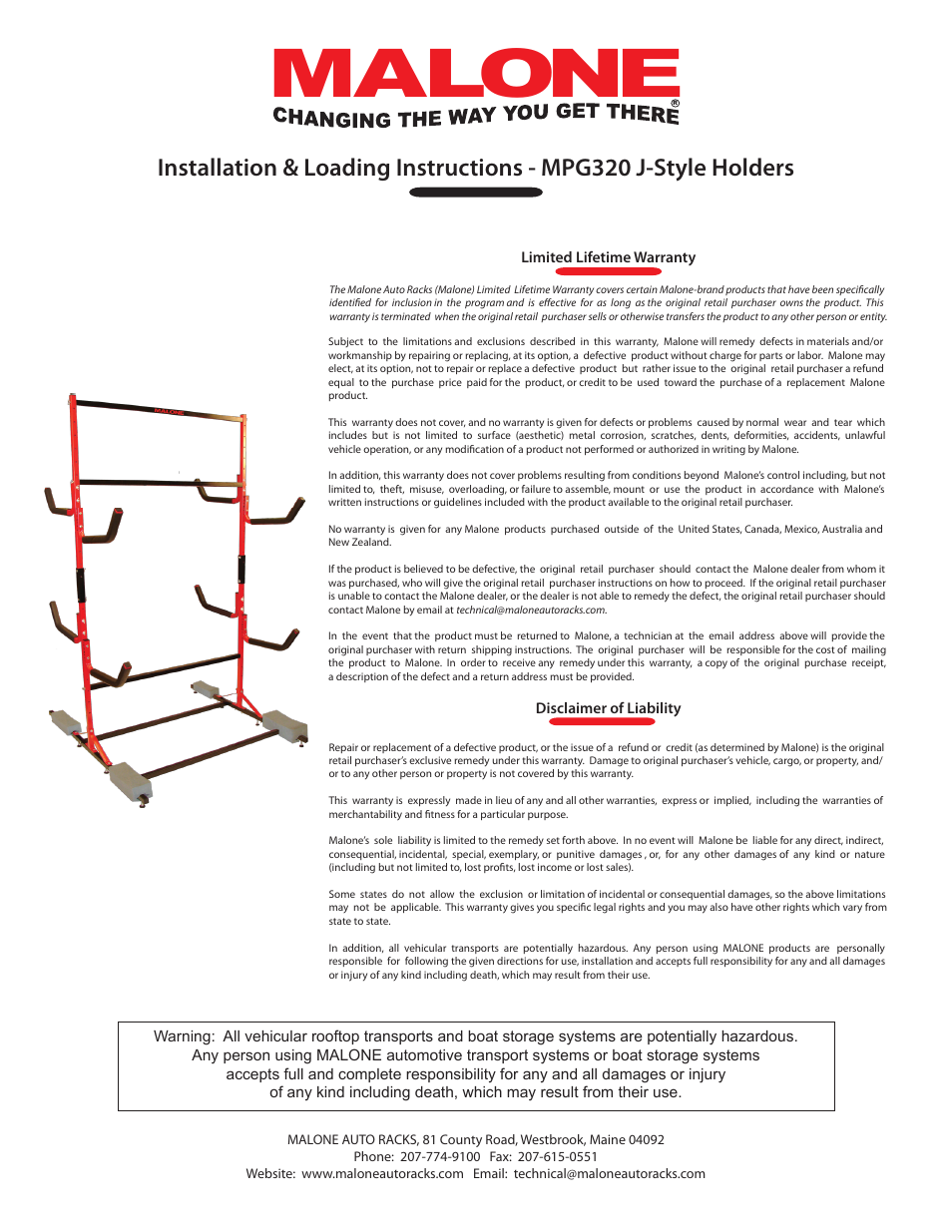 Malone | Malone MPG320 User Manual | Page 2 / 2