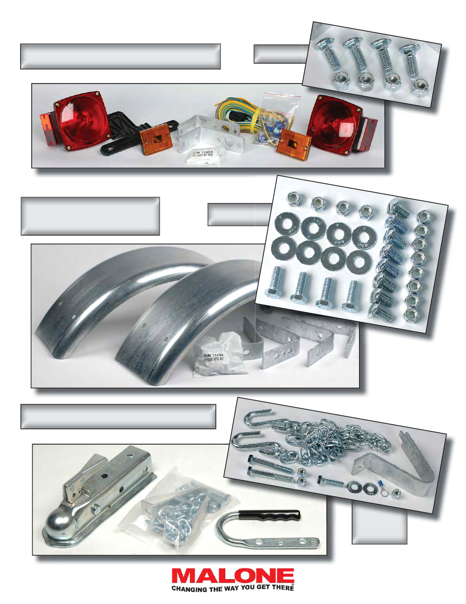 Group 4: fender components, Group 3: lighting components, Group 5: coupler components | Malone MPG460G 2011 User Manual | Page 3 / 24