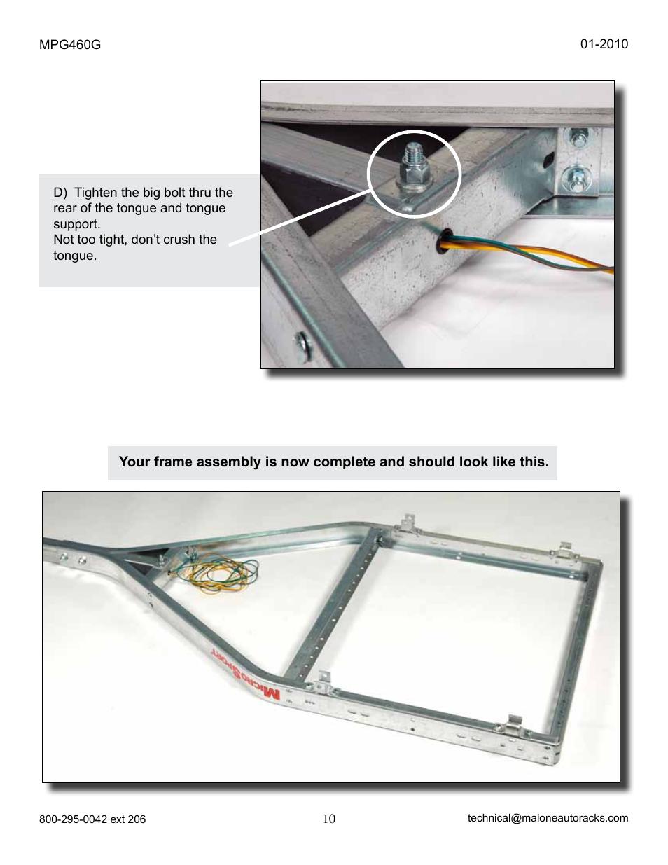 Malone MPG460G 2010 User Manual | Page 10 / 23