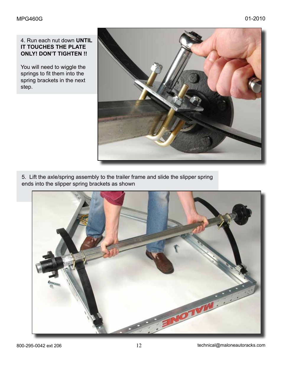 Malone MPG460G 2010 User Manual | Page 12 / 23