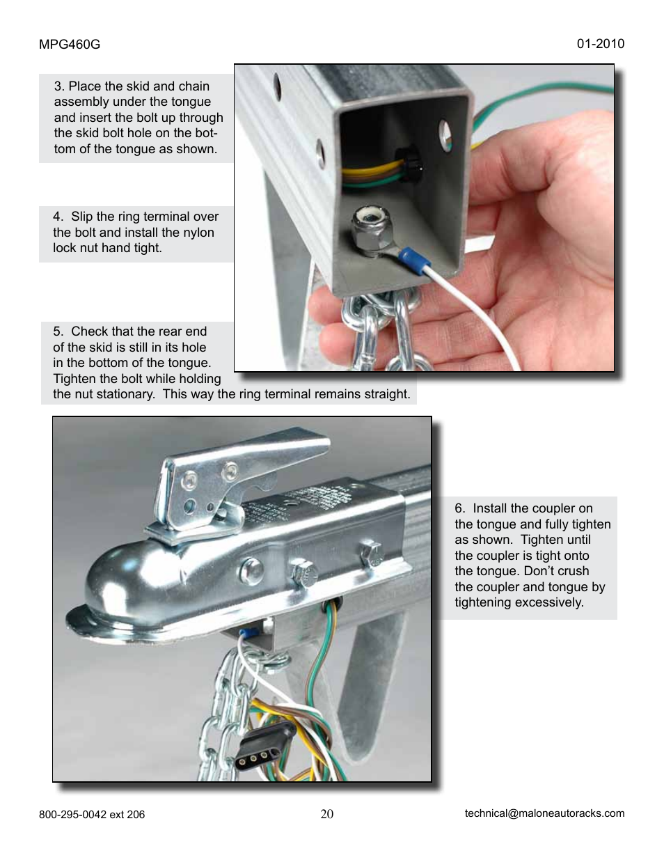 Malone MPG460G 2010 User Manual | Page 20 / 23