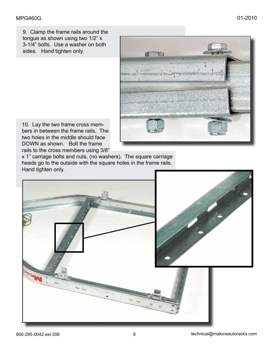 Malone MPG460G 2010 User Manual | Page 8 / 23