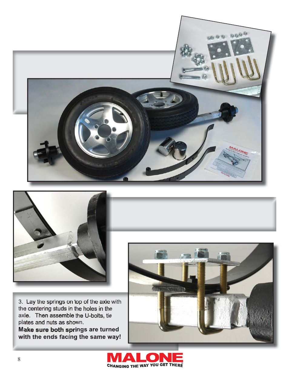 Spring and axle assembly (group 2) | Malone MPG460XT User Manual | Page 8 / 24