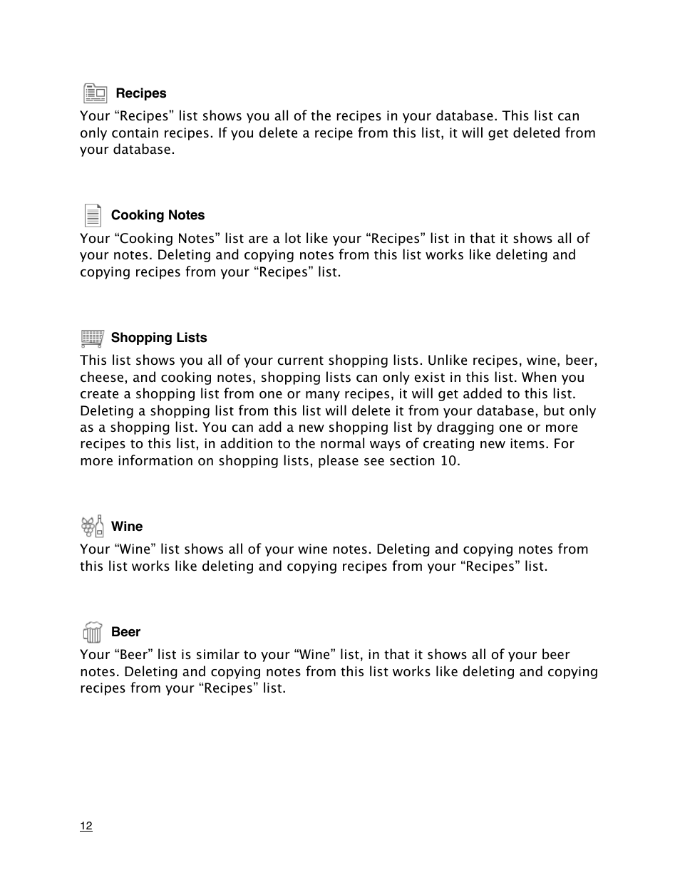 Mariner Software MacGourmet Deluxe User Manual | Page 12 / 97
