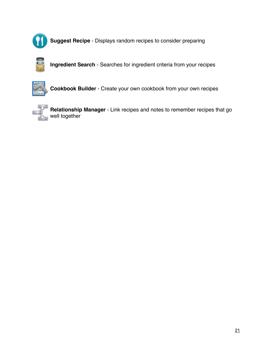 Mariner Software MacGourmet Deluxe User Manual | Page 21 / 97