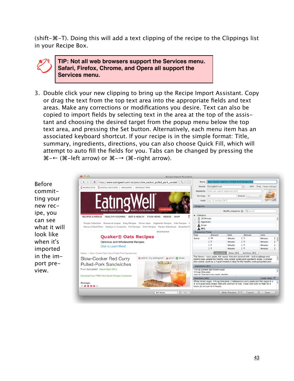 Mariner Software MacGourmet User Manual | Page 43 / 67