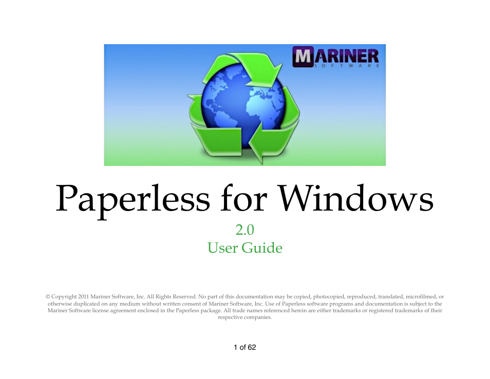 Mariner Software Narrator for Windows User Manual | 62 pages