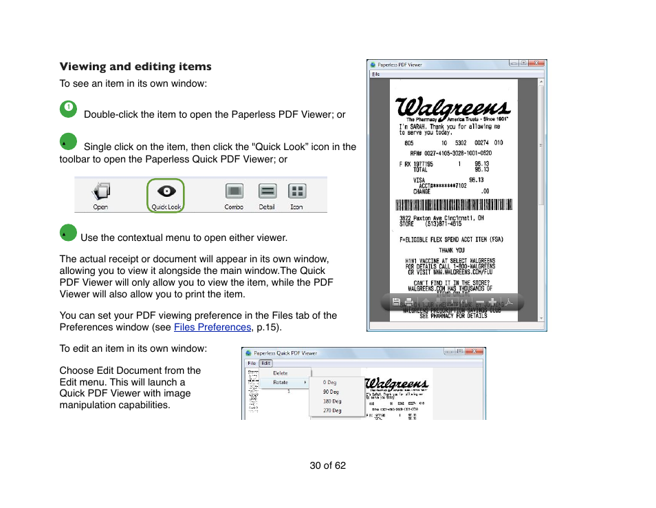 Viewing and editing items | Mariner Software Narrator for Windows User Manual | Page 30 / 62