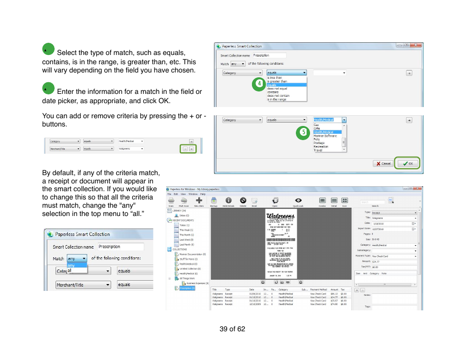 Using and rearranging collections | Mariner Software Narrator for Windows User Manual | Page 39 / 62