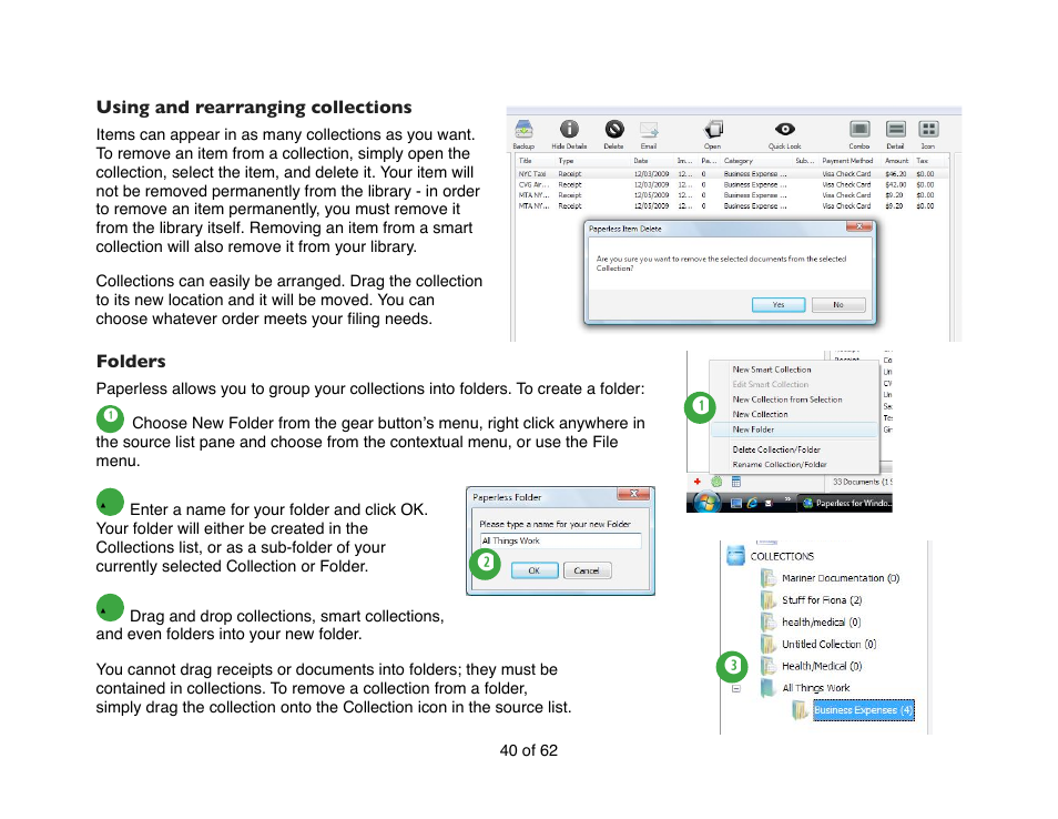 Folders | Mariner Software Narrator for Windows User Manual | Page 40 / 62