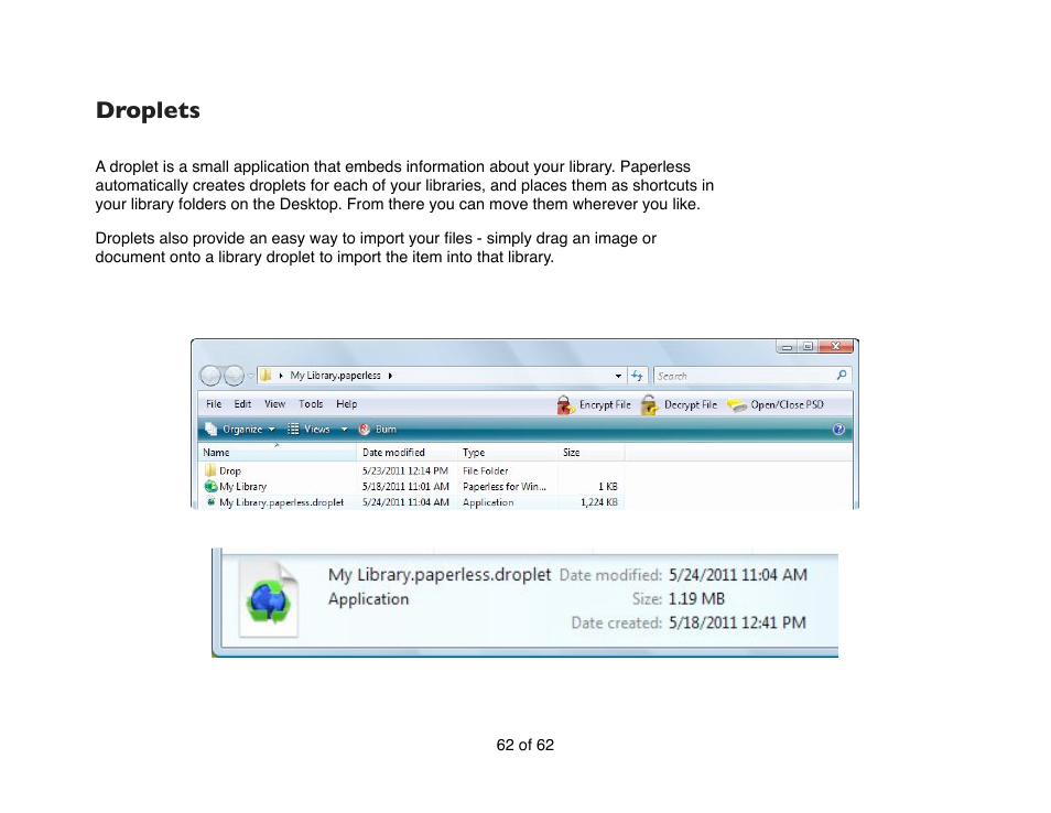 Droplets | Mariner Software Narrator for Windows User Manual | Page 62 / 62