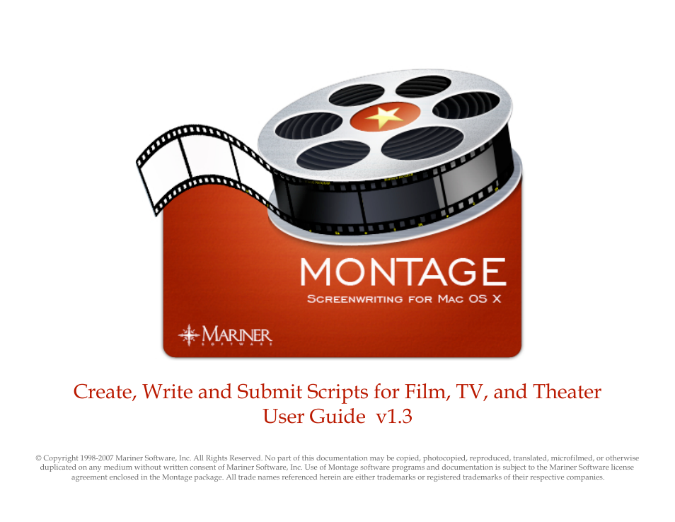 Mariner Software Montage for Mac User Manual | 124 pages