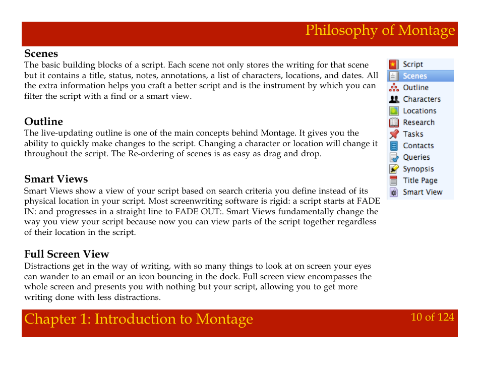 Philosophy of montage, Chapter 1: introduction to montage | Mariner Software Montage for Mac User Manual | Page 10 / 124