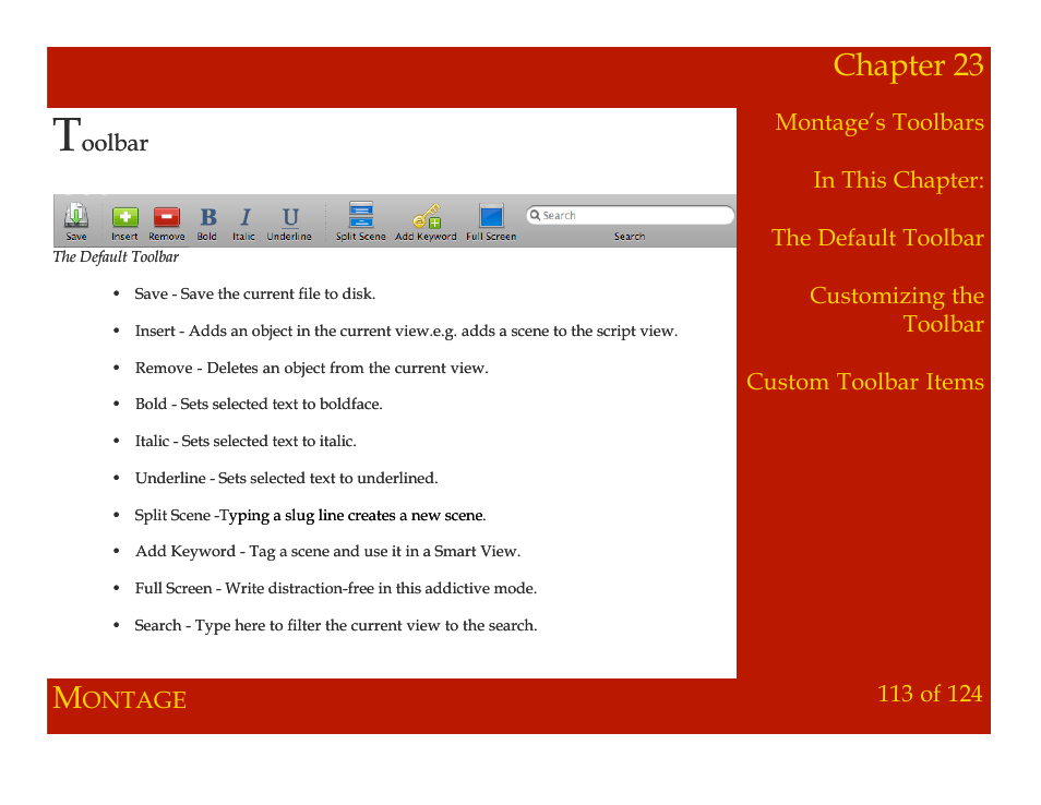 Chapter 23 | Mariner Software Montage for Mac User Manual | Page 113 / 124