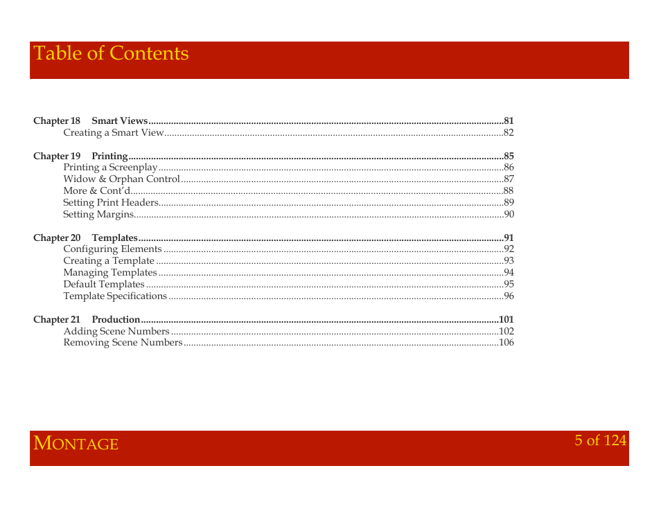 Mariner Software Montage for Mac User Manual | Page 5 / 124