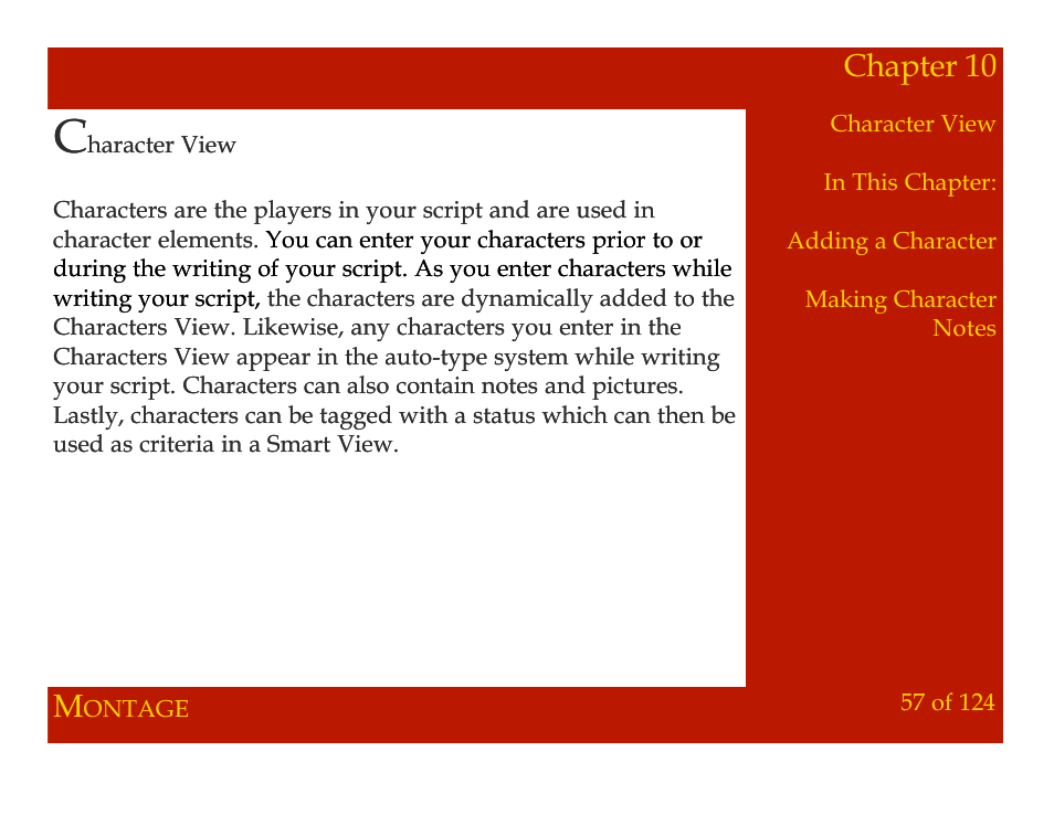 Chapter 10 | Mariner Software Montage for Mac User Manual | Page 57 / 124