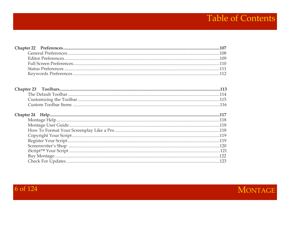 Mariner Software Montage for Mac User Manual | Page 6 / 124