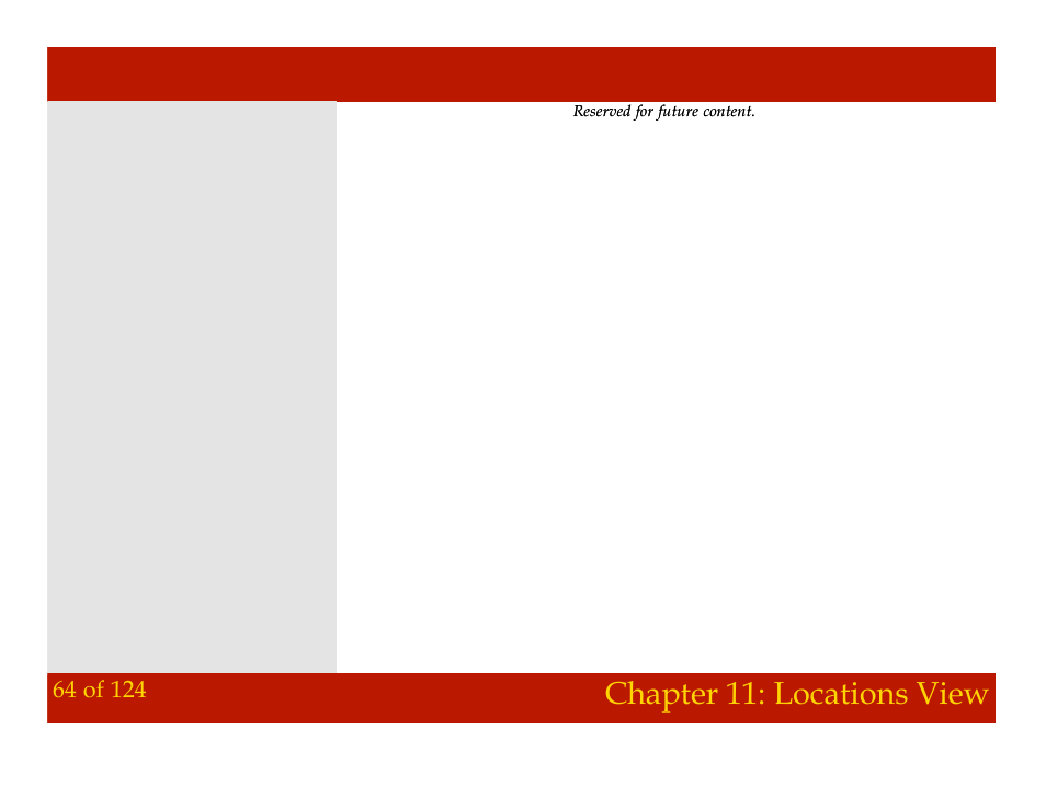 Chapter 11: locations view | Mariner Software Montage for Mac User Manual | Page 64 / 124