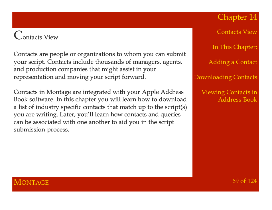 Chapter 14 | Mariner Software Montage for Mac User Manual | Page 69 / 124