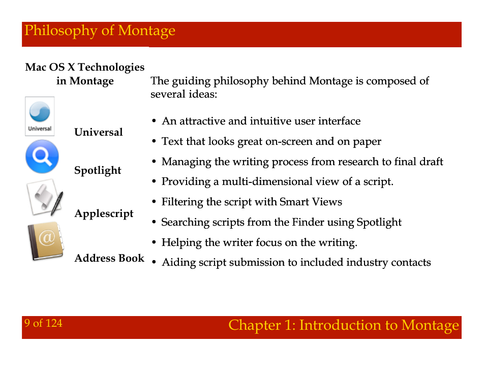 Philosophy of montage, Chapter 1: introduction to montage | Mariner Software Montage for Mac User Manual | Page 9 / 124