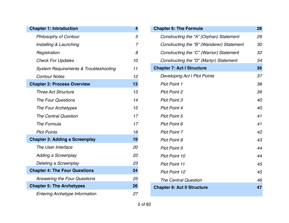 Mariner Software Contour for Mac User Manual | Page 2 / 82