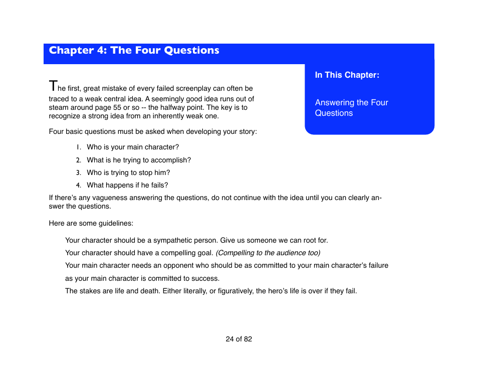 Chapter 4: the four questions | Mariner Software Contour for Mac User Manual | Page 24 / 82