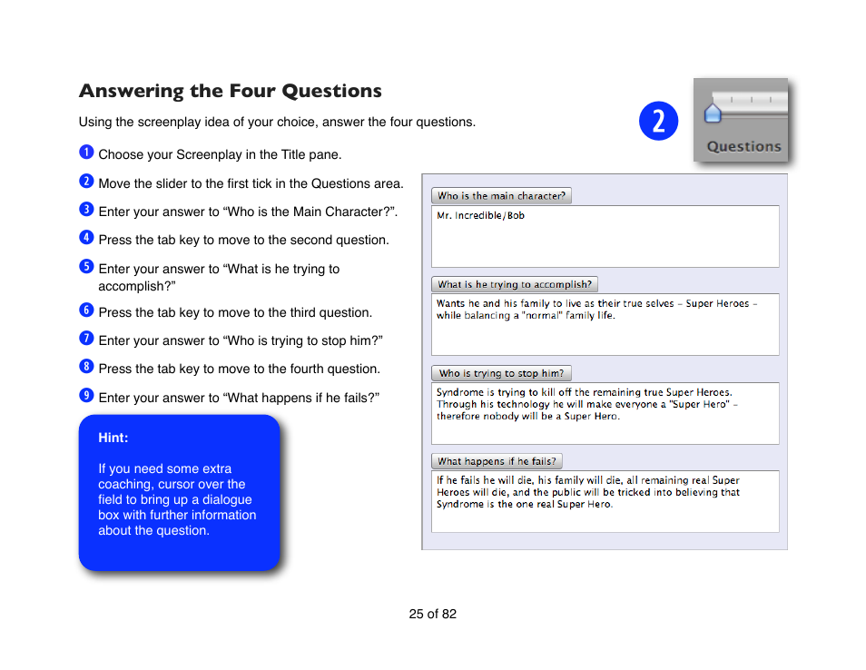 Answering the four questions | Mariner Software Contour for Mac User Manual | Page 25 / 82