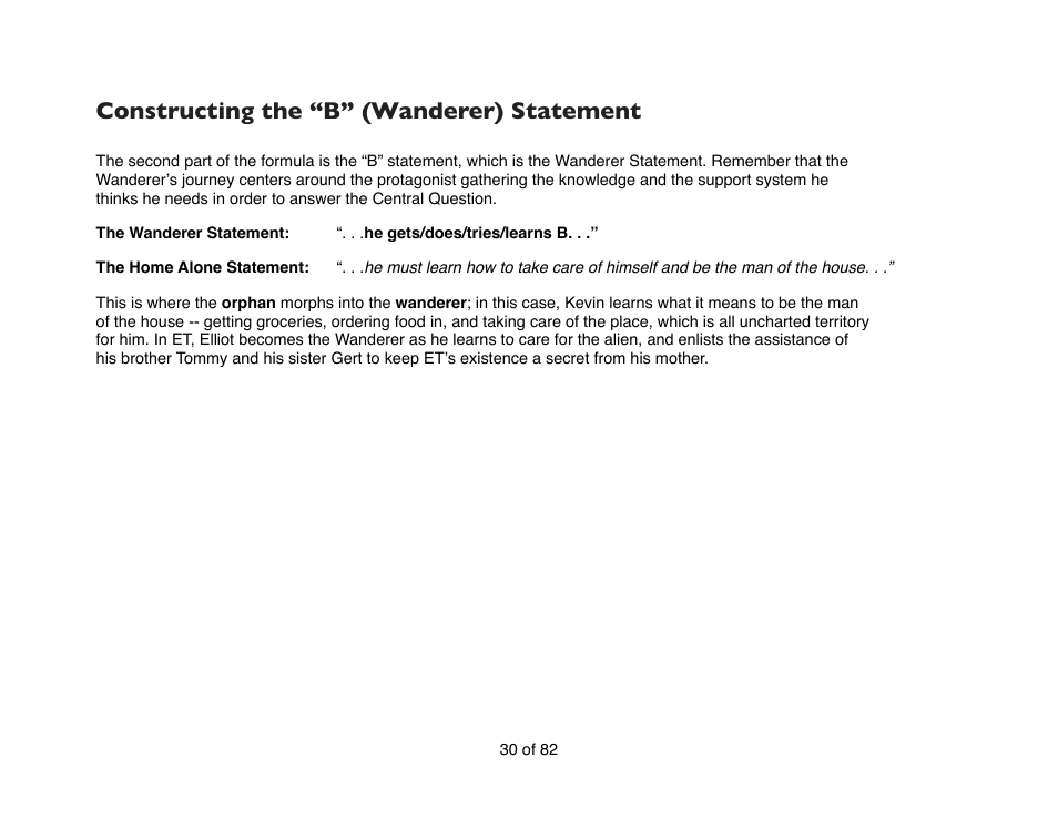 Constructing the “b” (wanderer) statement | Mariner Software Contour for Mac User Manual | Page 30 / 82