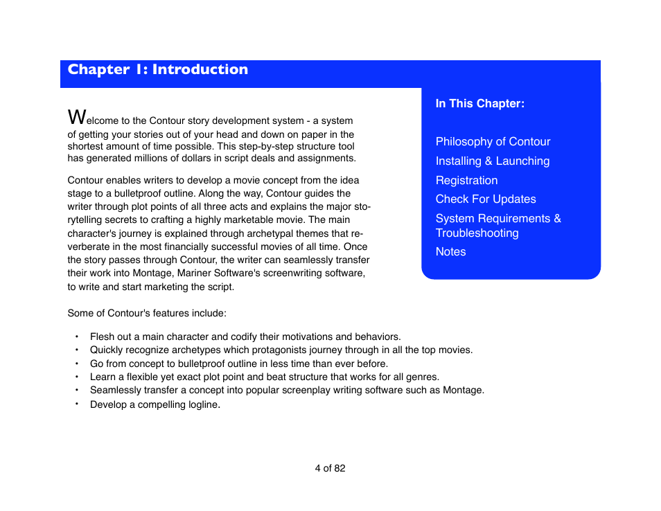 Chapter 1: introduction | Mariner Software Contour for Mac User Manual | Page 4 / 82