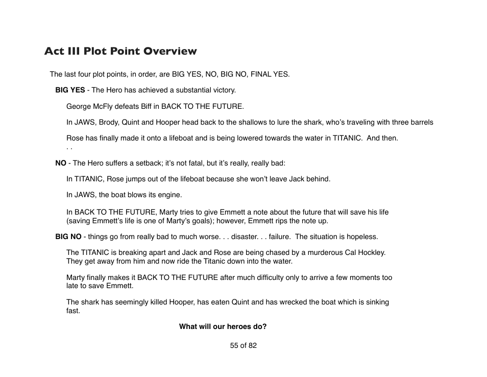 Act iii plot point overview | Mariner Software Contour for Mac User Manual | Page 55 / 82