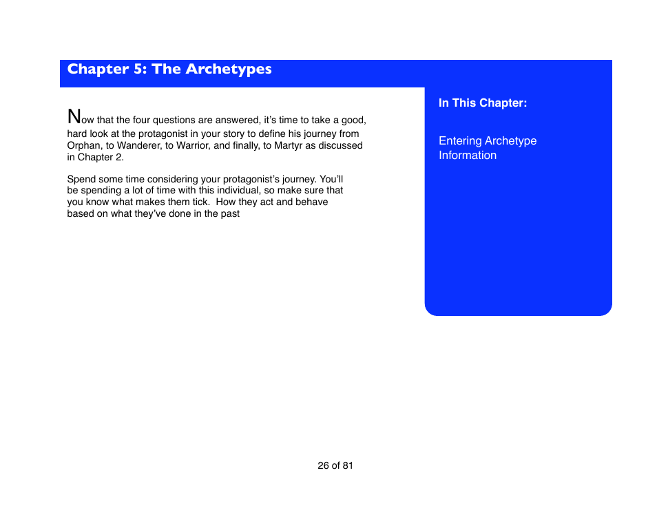 Chapter 5: the archetypes | Mariner Software Contour for Windows User Manual | Page 26 / 81