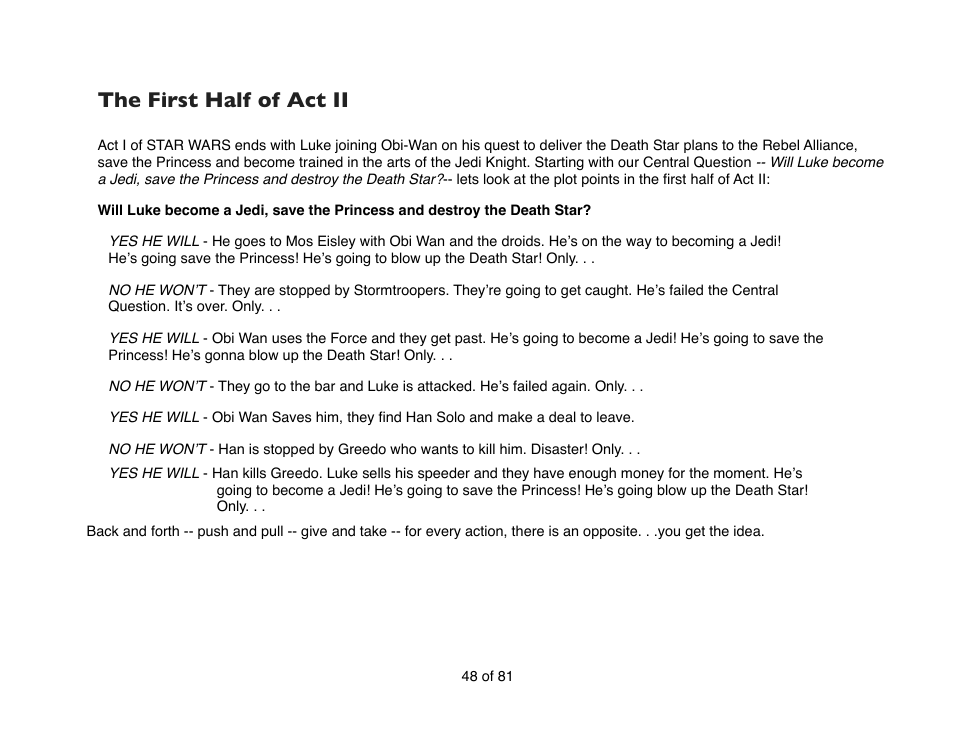 The first half of act ii | Mariner Software Contour for Windows User Manual | Page 48 / 81