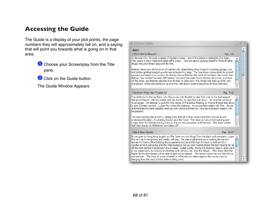 Accessing the guide | Mariner Software Contour for Windows User Manual | Page 68 / 81