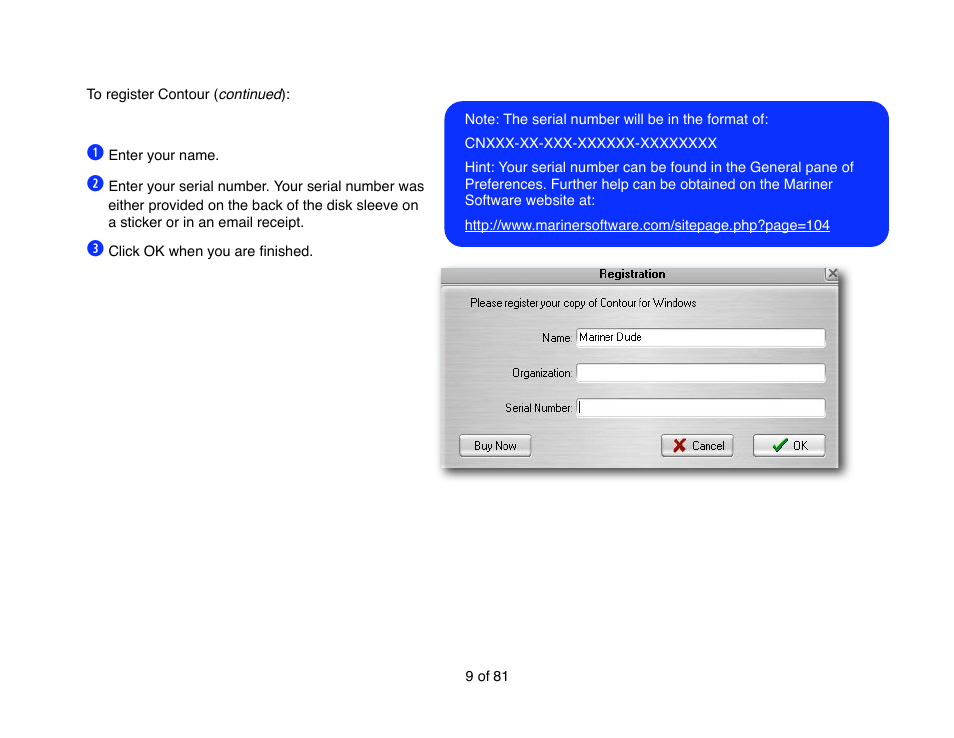 Mariner Software Contour for Windows User Manual | Page 9 / 81